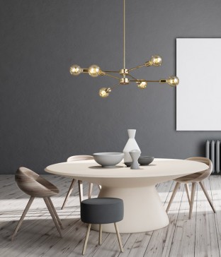 크로노스 6등 펜던트조명, LED 식탁조명, 인테리어 식탁등