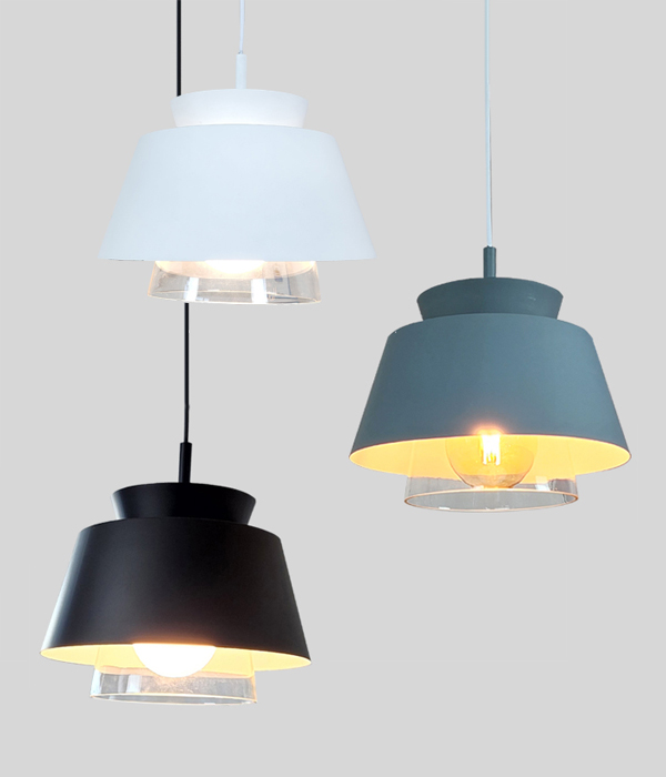 유니온 인테리어 펜던트조명, LED펜던트, 주방식탁조명 (그레이 화이트 블랙)