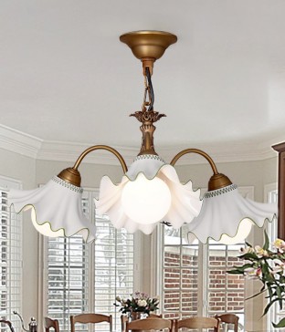 드니로 3등 원형 도자기식탁등 펜던트조명